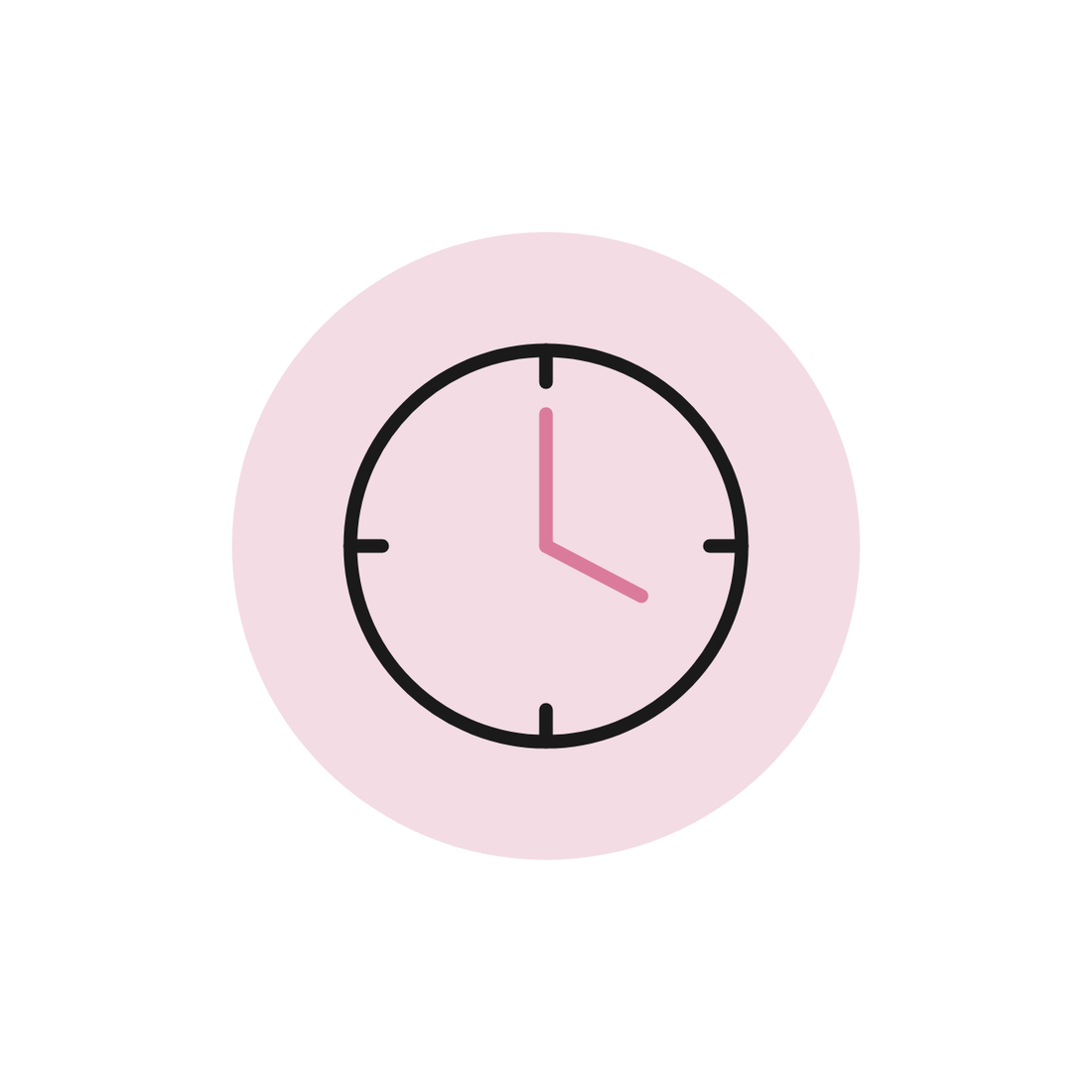 Illustration : une horloge, pour une journée entière debout