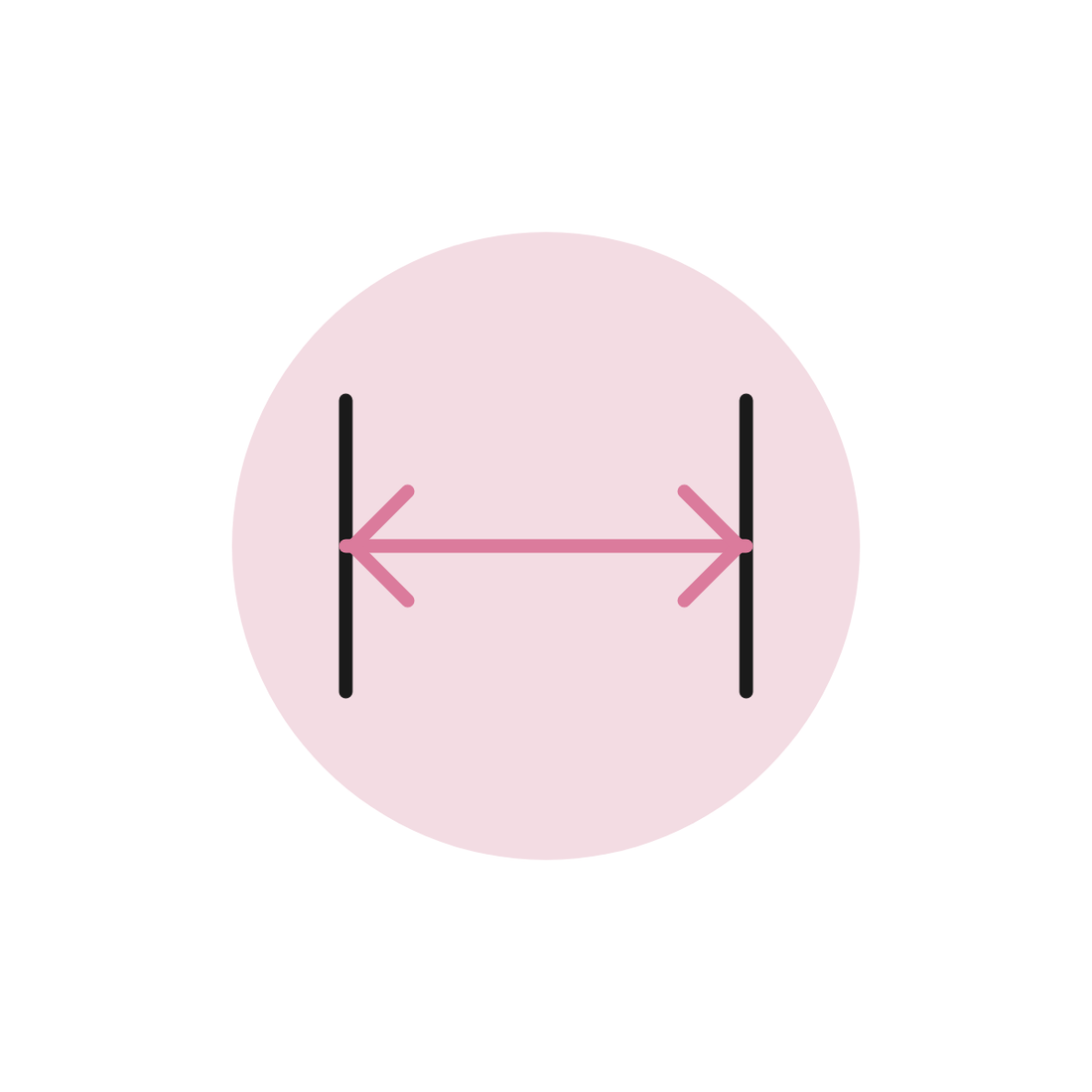 Illustration : une mesure de largeur entre deux montants