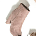 Bottine en daim taupe